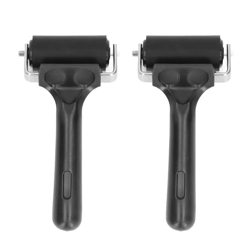 2PCS Uniform Ink Spread 6cm Brayer Roller Durable Rubber Art Craft Roller Practical Printing Roller Ink Rolling
