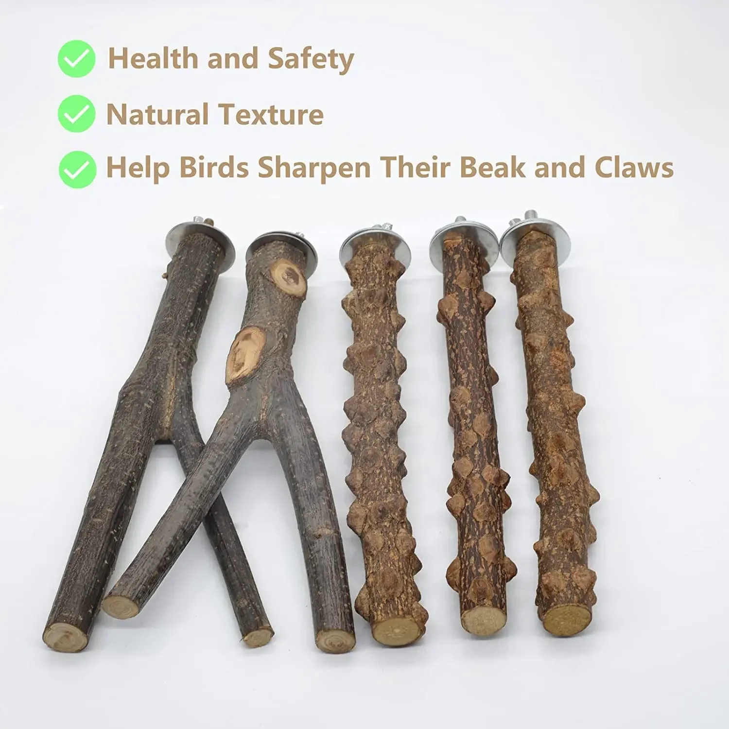 Bird standing stick, standing pole, bird supplies, Sichuan pepper, wooden bird toys, tree branches, parrot toys,  habitat