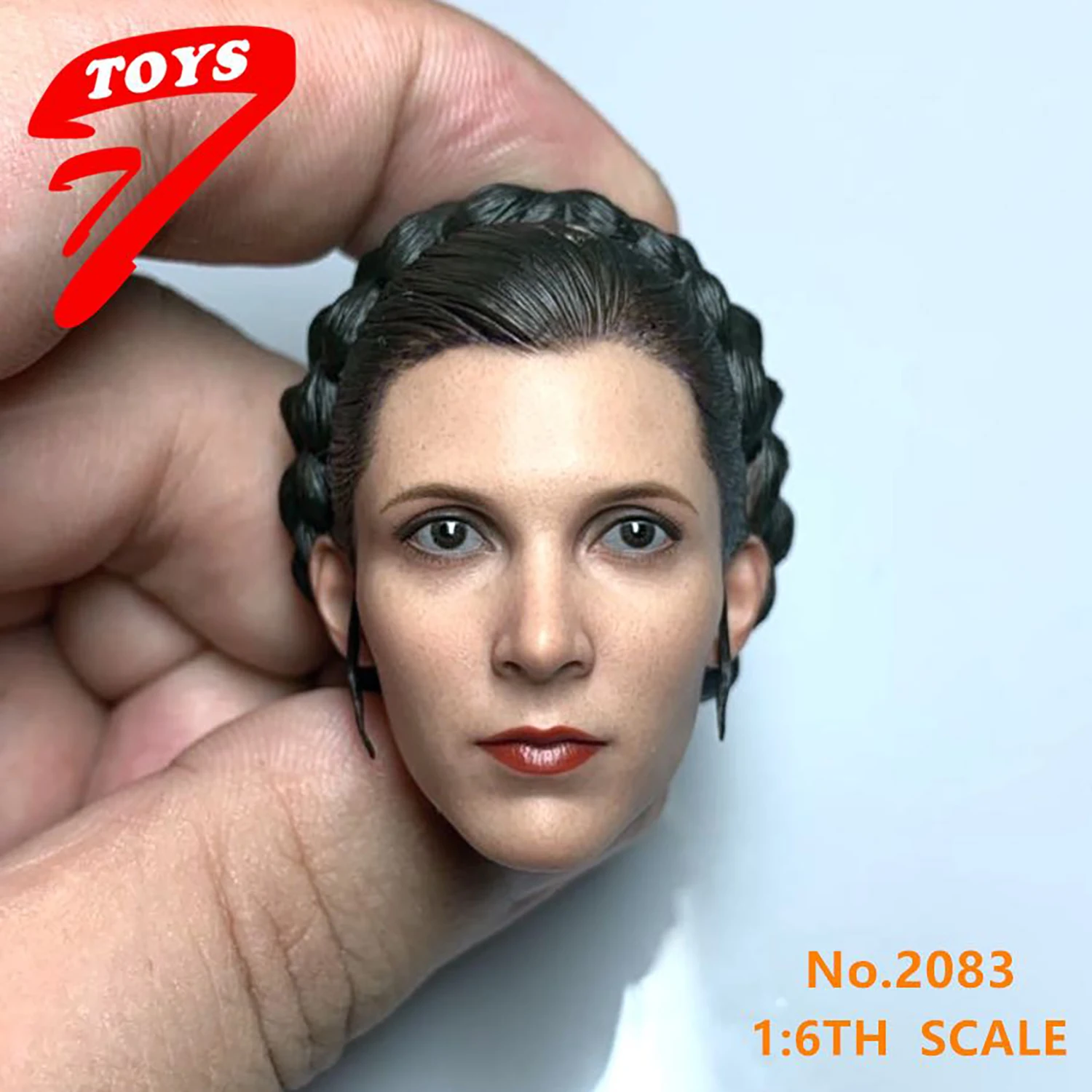 

1:6 Snow Ver. Leia Princess Head Carved Organa Carrie Fisher Head Model Fit 12'' TBLeauge Action Figure Body