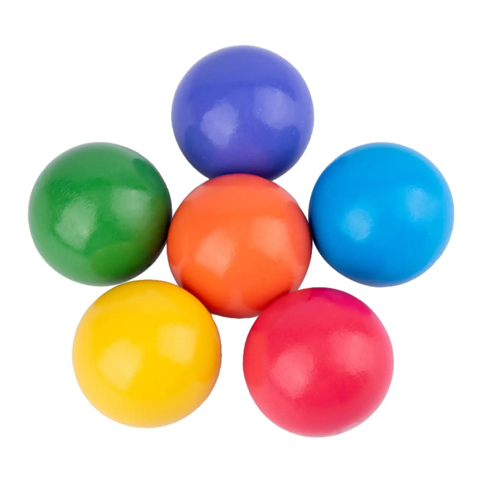 6 Pieces Montessori Rainbow Balls Inspire Curiosity Gifts Early Educational Color Recognition Color Sorting Toys for Kids Boys