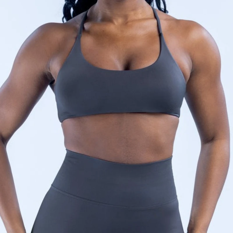 Pericic Twist Back BH Sexy Rückenfreies Gepolstertes Gym-Top Damen Yoga-BH Mittlere Stütze Atmungsaktiver Sport-BH Fitness-Tanktops – Detail 5