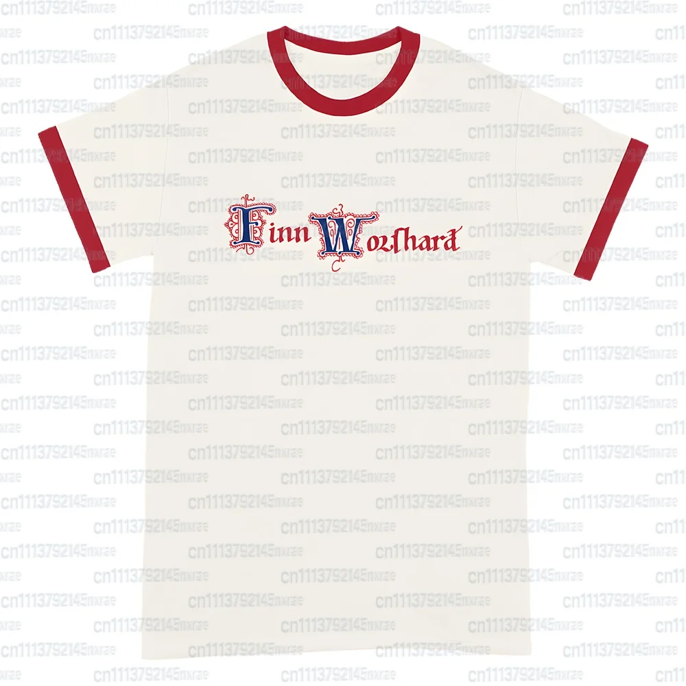 Finn Wolfhard Logo T-Shirt, minimalistisches T-Shirt, O-Ausschnitt, kurze Ärmel, lässige Oberteile, lässige, trendige Design-Kleidung, FamilyMatching – Detail 5