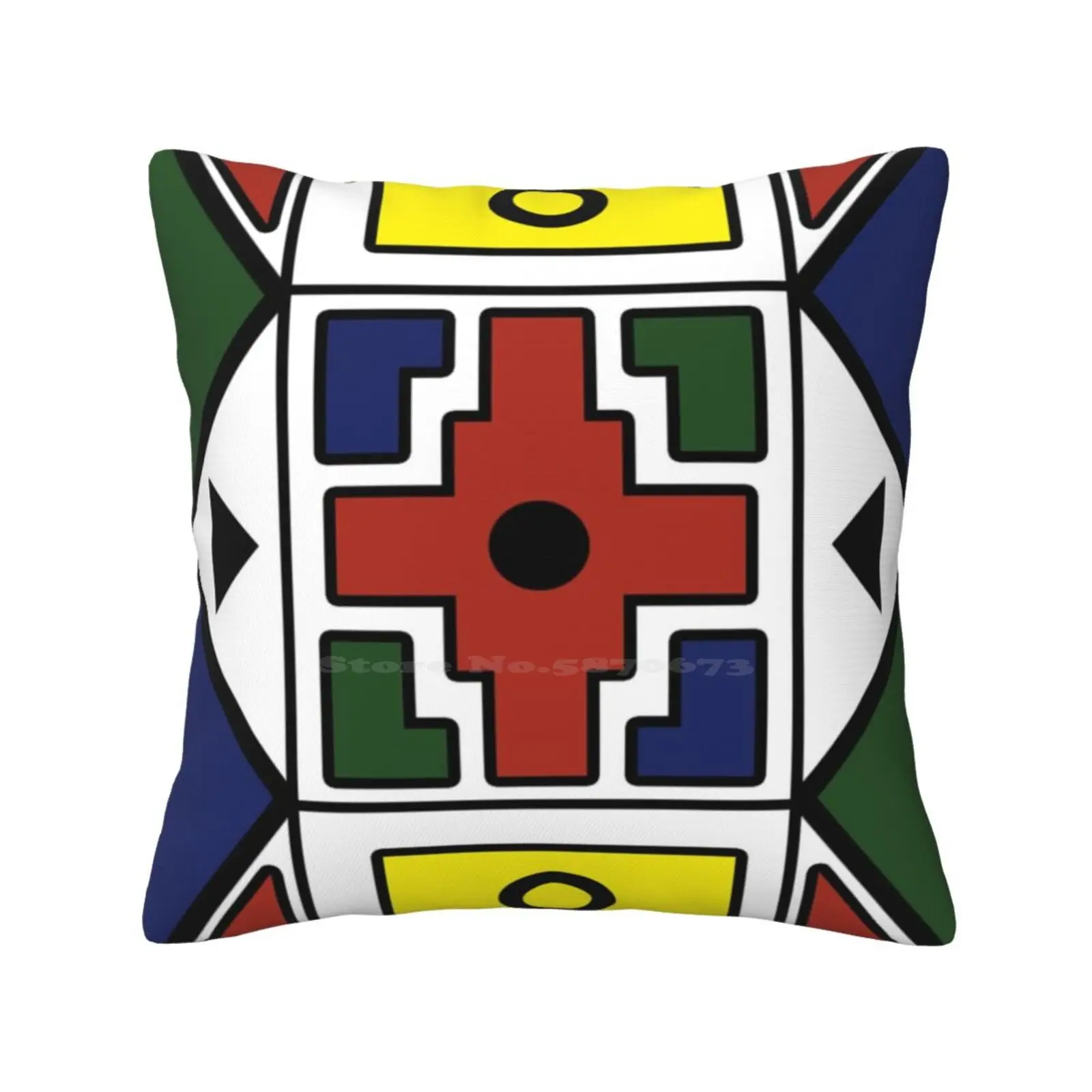 Ndebele Ethnic Pattern Pillowslip Pillowcase Pattern Ndebele African Tribal Fashion Colorful South Africa Cool Trendy Zimbabwe