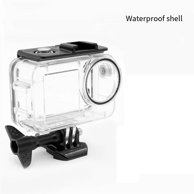 

1 PCS Waterproof Case Diving 40M Depth Black Plastic+316 Stainless Steel For DJI Action 3 Action 4 Action Camera-Y47A