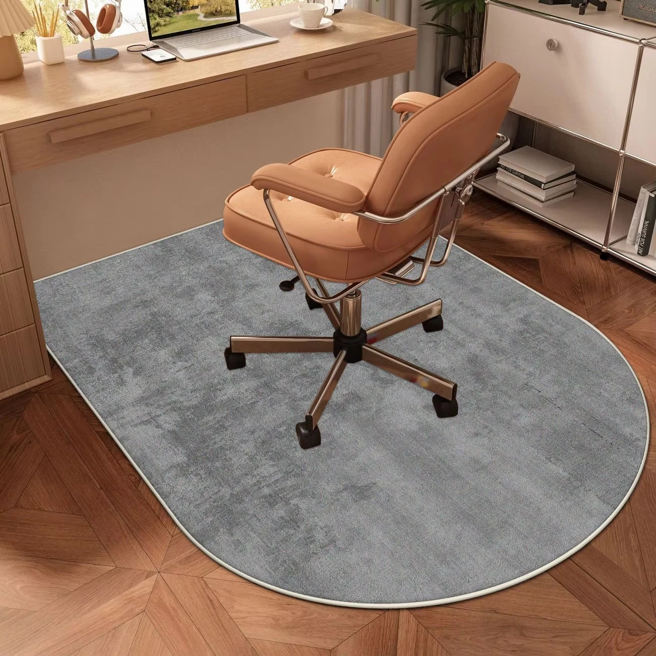 VIKAMA Schreibtischstühle, Bodenmatte, Heimstuhl, rutschfeste Unterlage, Schminktisch, massiver Korallenfilz, Teppich, Heimdekoration