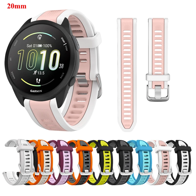 Strap for Garmin Forerunner 165 Music Original Bracelet Silicone Band Watch Sport High Quality Women Accessories Watches 20mm