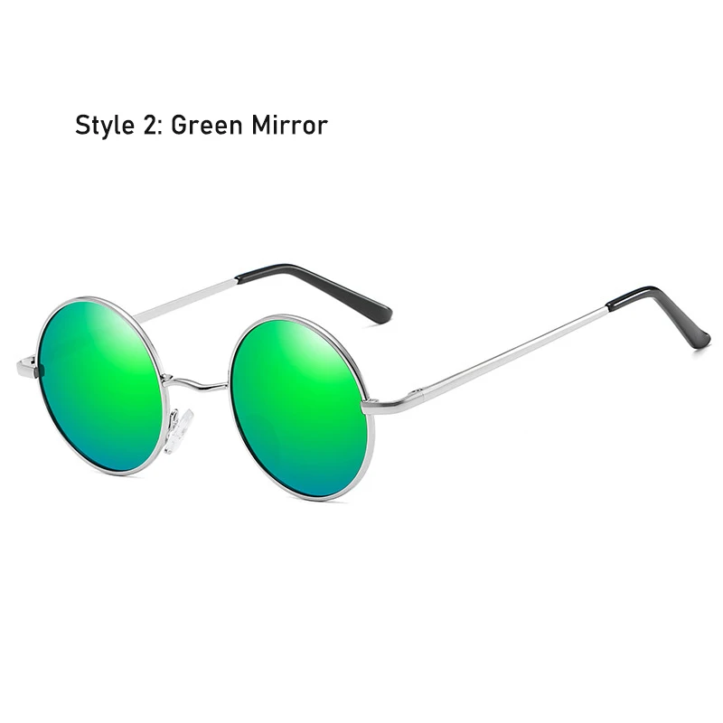 Polarized Vintage Retro Round Sunglasses Men Women Metal  display picture 1