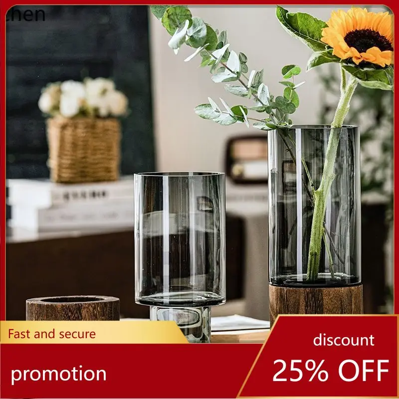 YFY vase ornament - minimalist creative original color glass water-acclimated fresh flower rose table living room floral