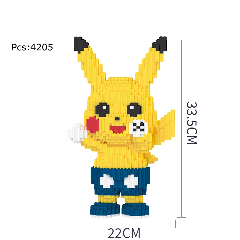 keeppley Nette Pokemon Pikachu Baustein 3D Bulbasaur Charmander Modell Montage Verbindung Mini Ziegel Figur Spielzeug für Home Dekoration 5