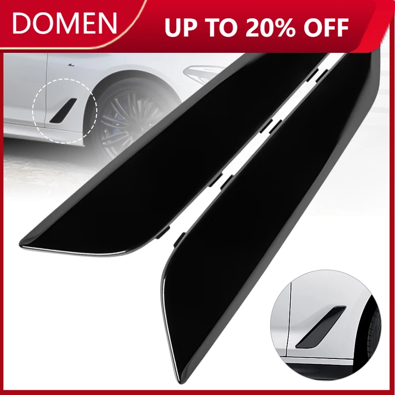 

Car Front Fender Trim Air Vent Outlet Cover Black Fender Cover For BMW G30 G31 G38 5 Series 2017-2023 51747439013 51747439014