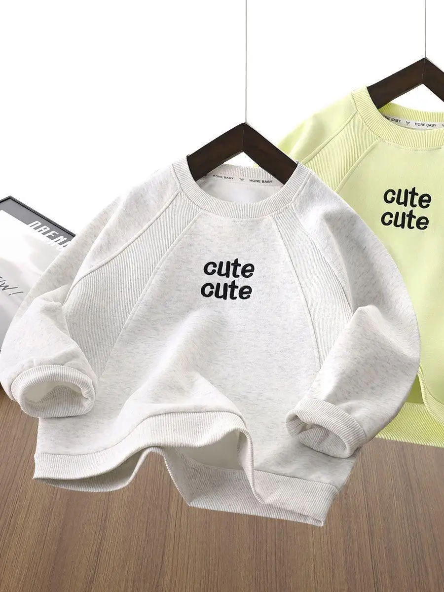 

Модная толстовка-худи для мальчиков на весну-осень, базовый слой, для подростков, трендовая уличная одежда, с принтом кролика и букв, 100% хлопок, производство Китай