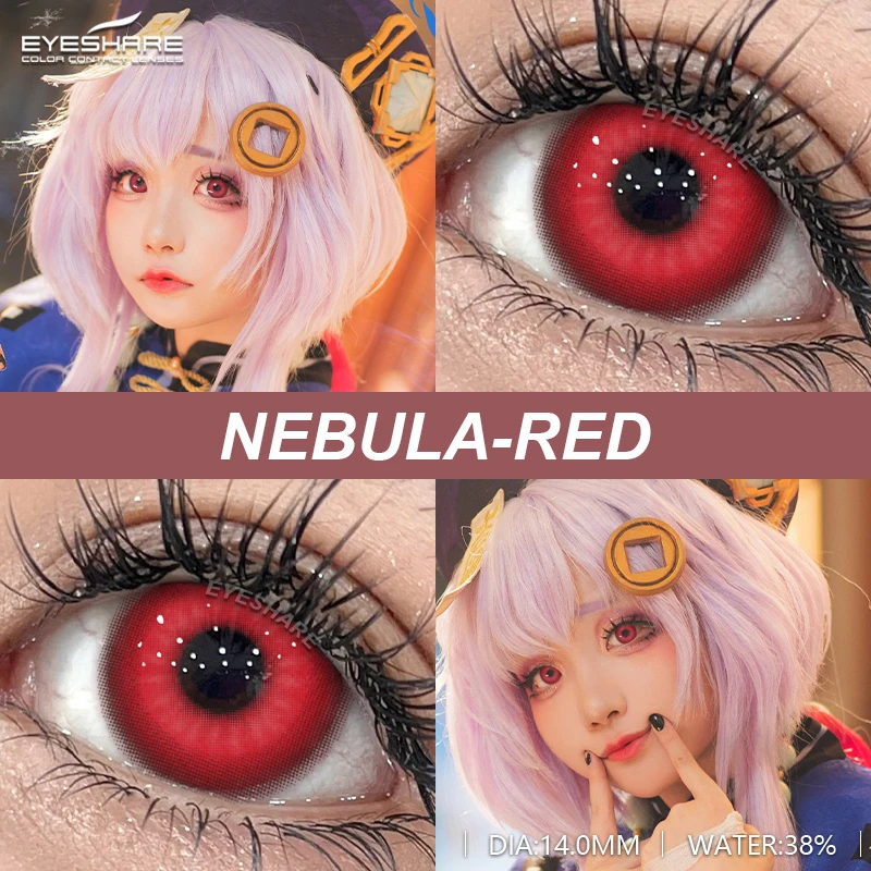 EYESHARE 2pcs Cosplay Contact Lenses for Eyes Anime Colored Eyes Lenses Blue Contact Halloween Beautiful Pupil Yearly Eye Lenses