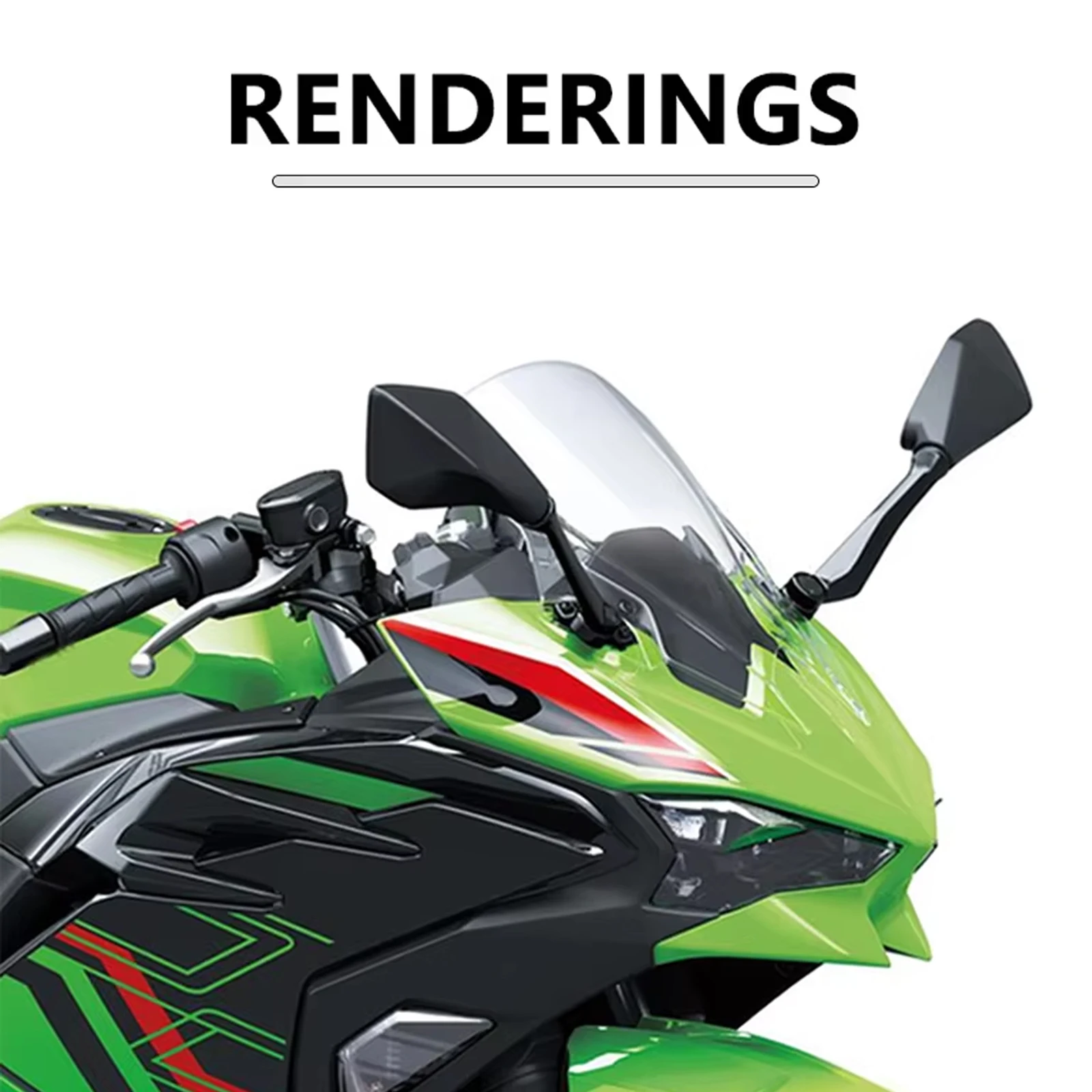 Motorcycle Front Windshield for Kawasaki NINJA 500 SE NINJA500 2024 WindScreen Motorcycle Accessories Fairing Kit Deflector