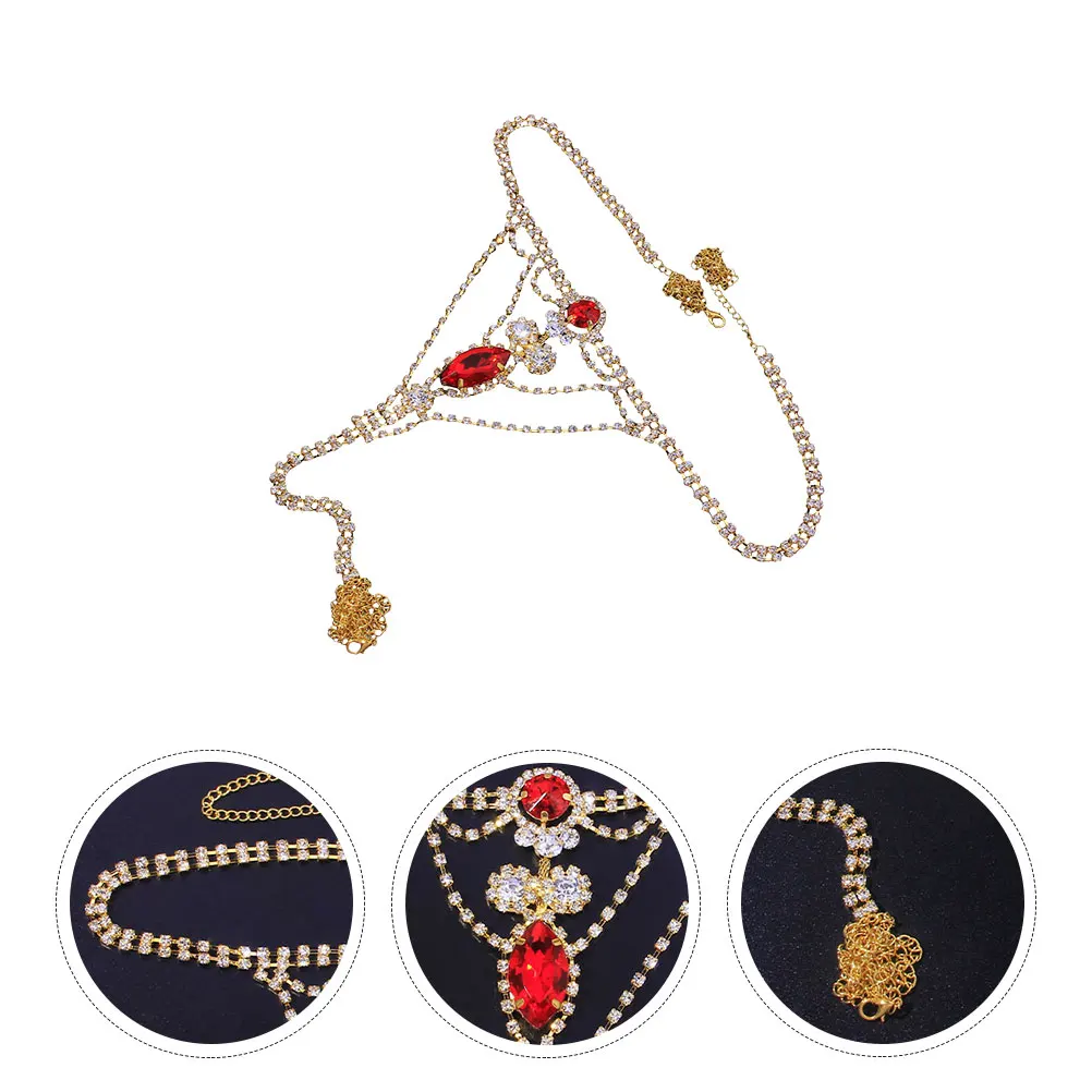 

Crystal Rhinestone Women Waist Jewelry Thong Underwear Chain Dance Festival Nightclub Party Wear Shiny Alloy Body Jewelry