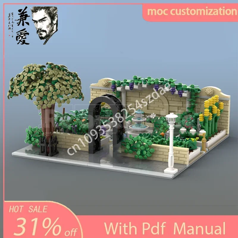 

1460PCS Moc Community Garden Architecture Model Building Blocks DIY Creative Assembly Educational Bricks Toys Kids Holiday Gifts