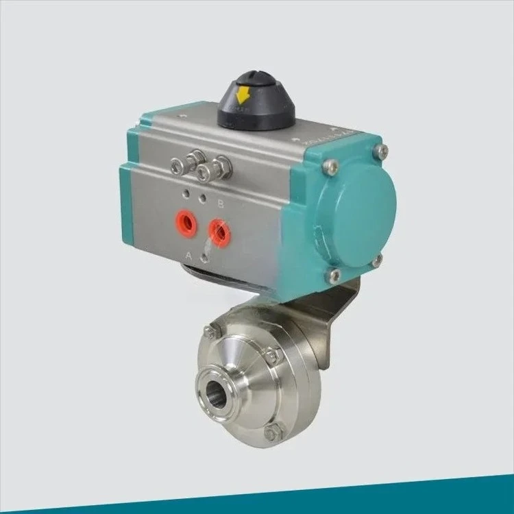316L Sanitary Silicone Soft Seal Clamp Quick Load Butterfly Valve Sanitary Clamp Butterfly Valve