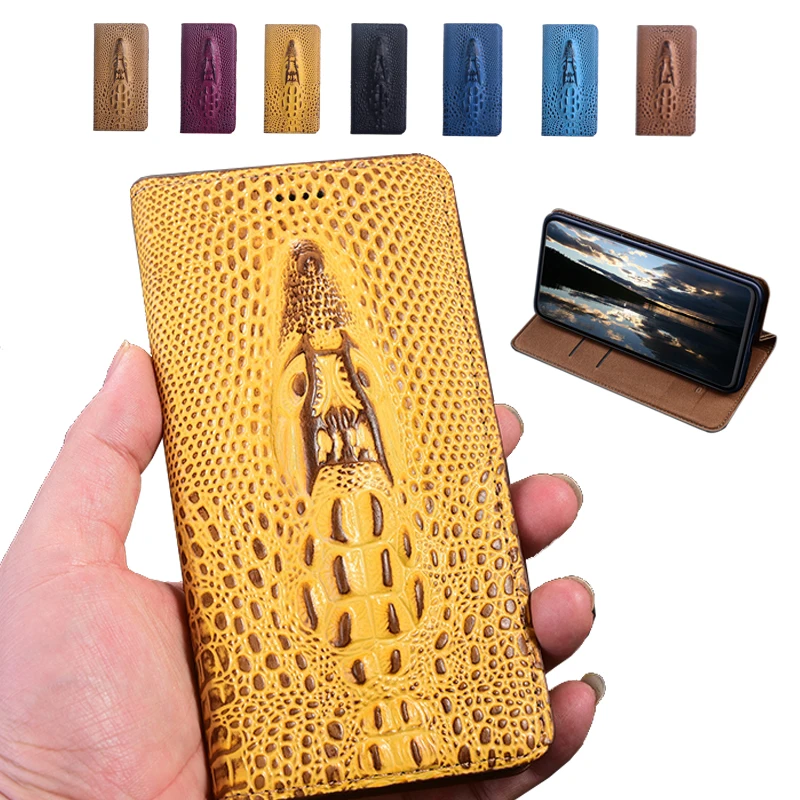 

Роскошные чехлы-книжка в стиле ретро для Xiaomi Redmi Note 12 13 13R 14 Pro Plus 4G 5G, кожаные чехлы для телефонов с крокодиловым узором