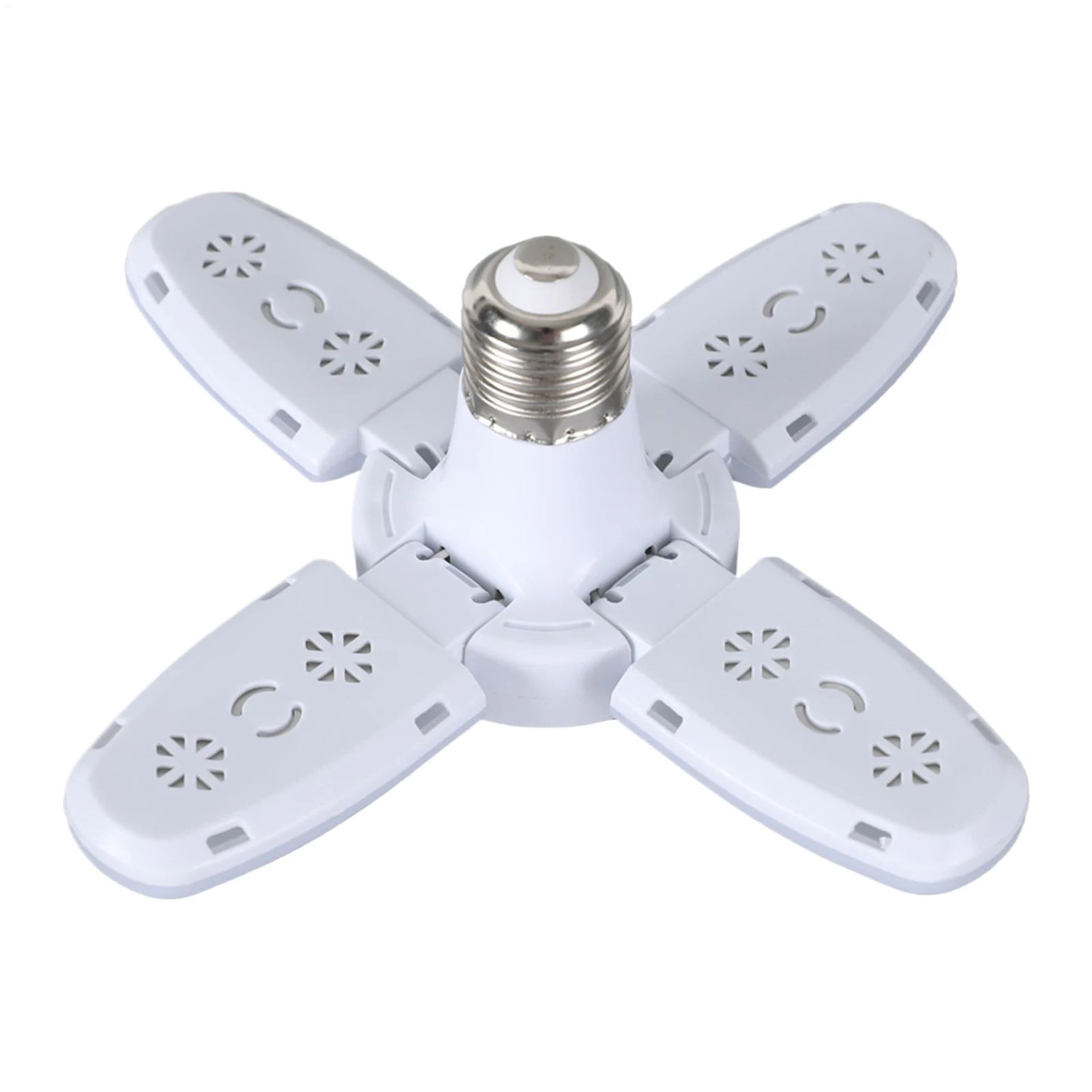 

E27 в форме вентилятора, складная светодиодная лампа 28 Вт, деформация 6500K, светодиодный настенный светильник для универсальной комнаты для хранения сарая, мастерской, белый листный светильник