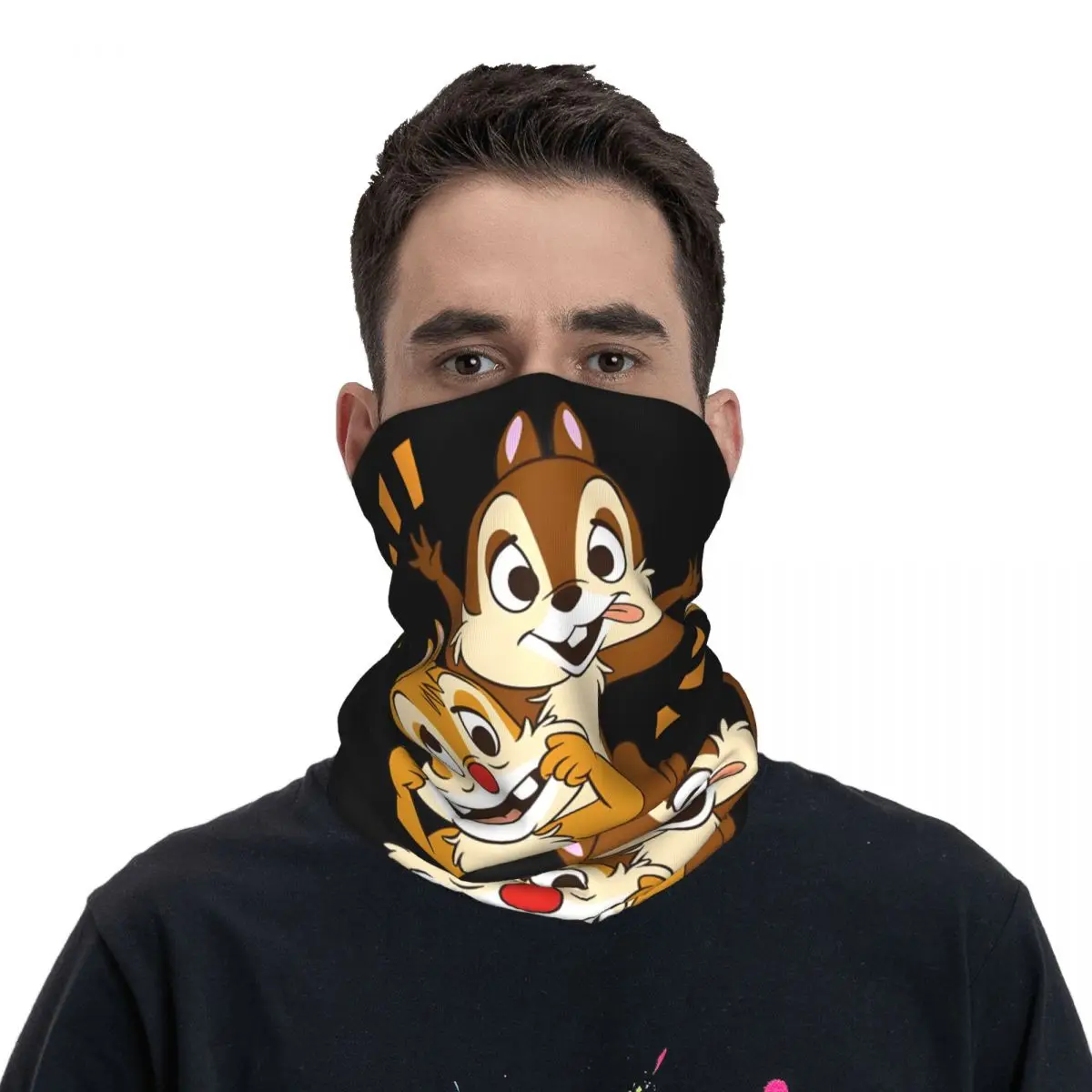 Chip N Dale Bandana Neck Cover Motorcycle Club Disney Chip 'n' Dale Face Scarf Running Unisex Adult All Season