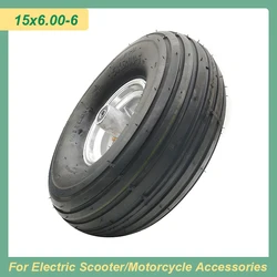 15x6.00-6 Wheel Tyre Tubeless Tire Aluminum Alloy  Hub for Small Citycoco Electric Scooter   Accessories