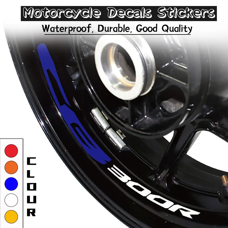 Hot Sales Reflective Motorcycle Stripes Tapes Stickers For Honda CB300R CB 300R Wheel Waterproof Decoration Sign Decals cb300r