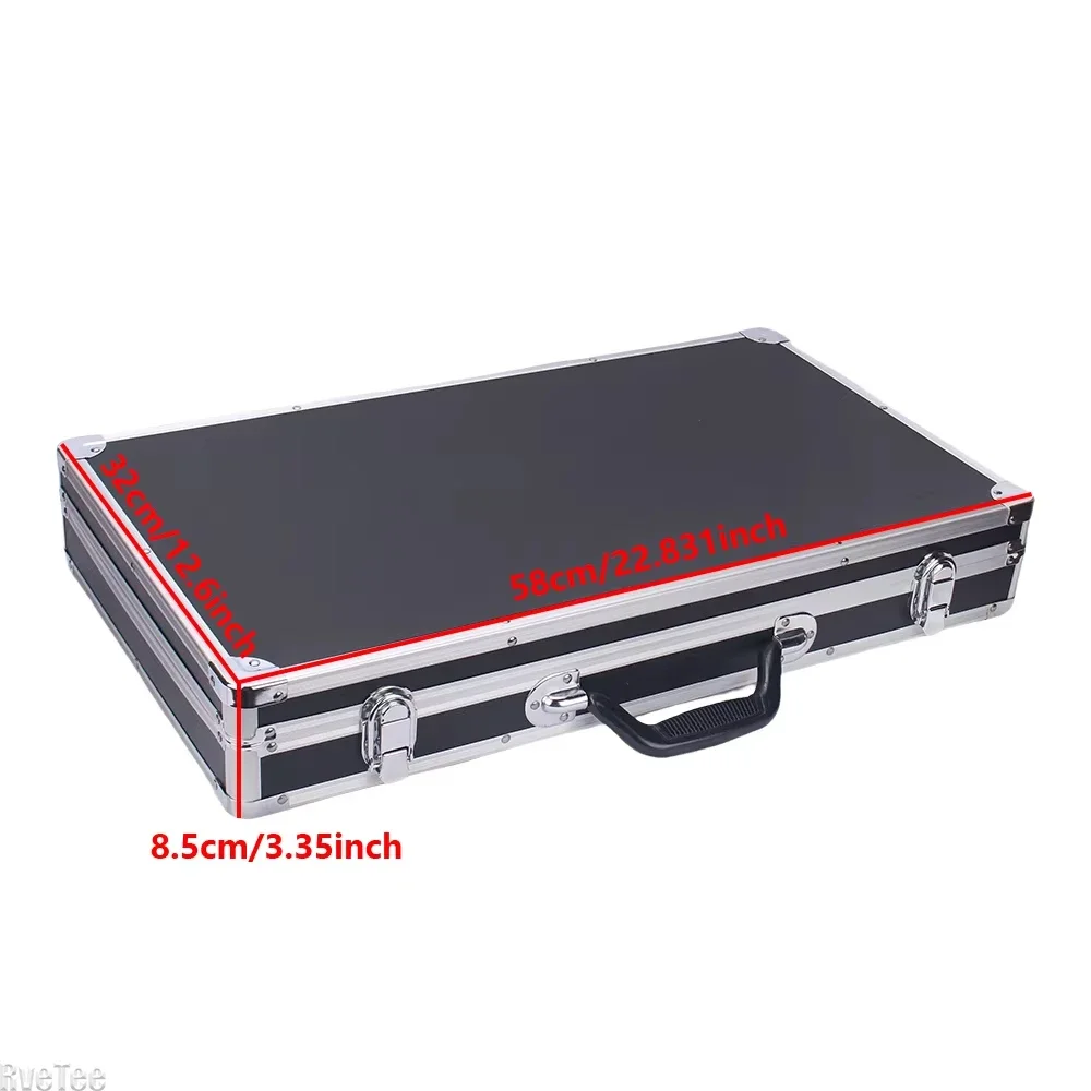 Tool Box Aluminum 58x32x8.5cm Equipment Box Portable Tool Box Mechanical Large Capacity Suitcase Hard  Rectangular