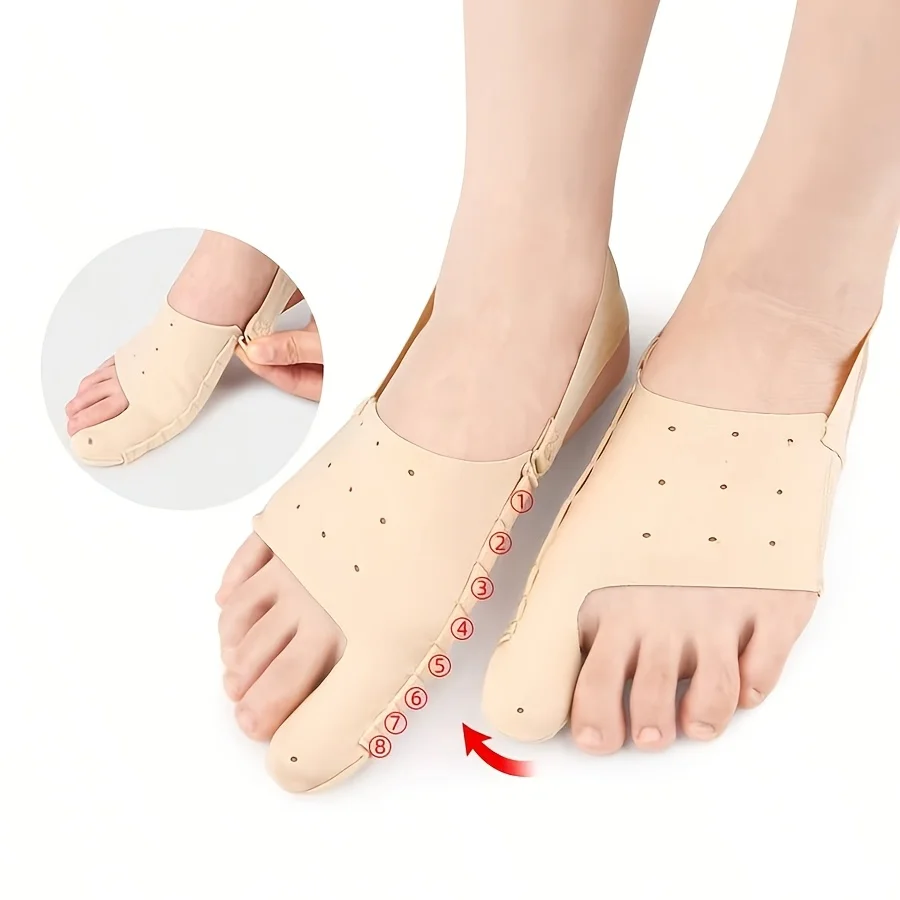 1 Stück Verstellbare Hallux-Valgus-Hülle, Zehenspreizer, Zehenkorrektor aus Stoff, atmungsaktive Sport-Hallux-Valgus-Socken