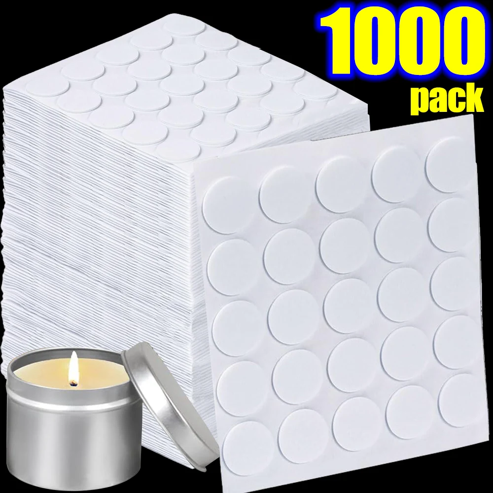 15mm White Candle Wick Stickers Double-sided Adhesive for DIY Candles Making Kit Material Movable Fixed Point Heat Resistance