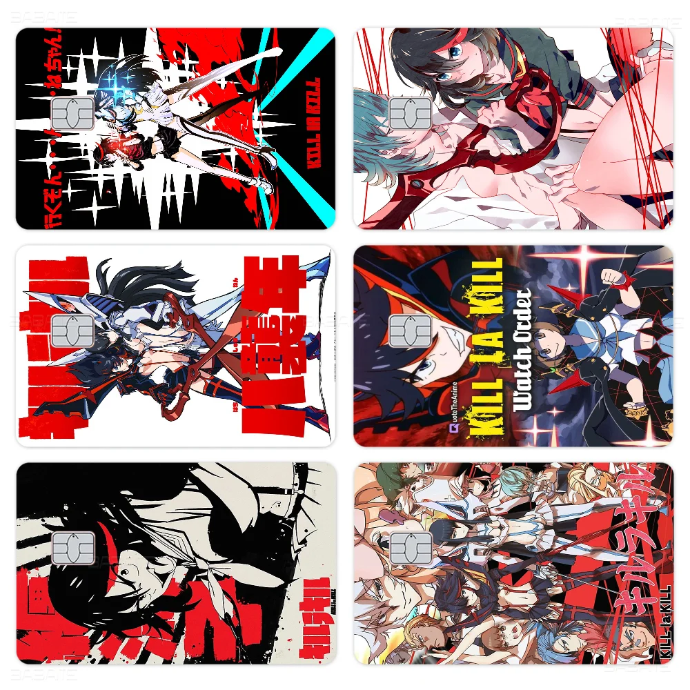 Kill La Kill Anime Credit Card Skin Stickers No Adhesive Residue Water Proof For VISA Credit Card Subway Access Card