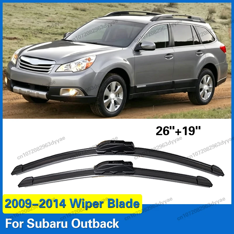 

2pcs For Subaru Outback 2009-2014 Front Windshield Wiper Blades 2010 2011 2012 2013 Windscreen Window Accessories 26"+19"
