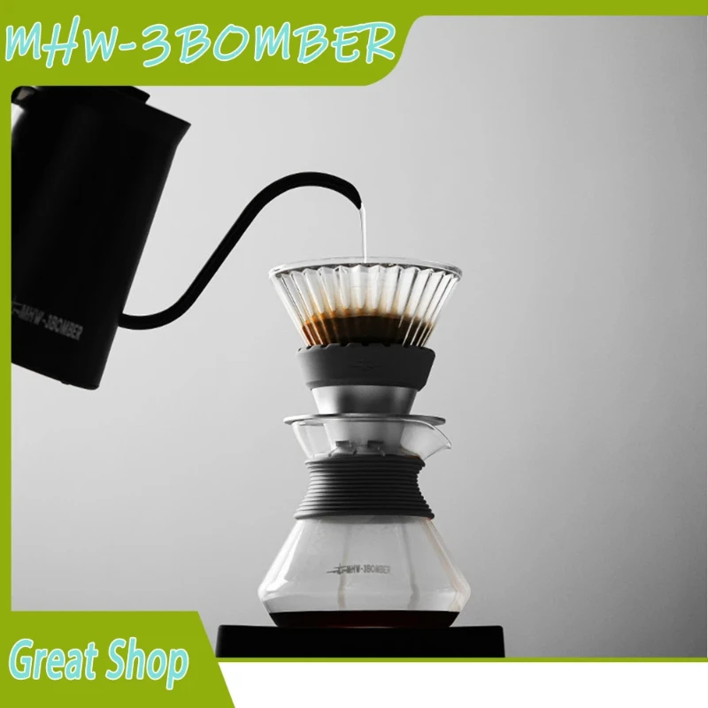 

New Mhw-3bomber Aroma Coffee Server Enhanced Aroma Glass Carafe Pour Over Drip Coffee Pot Barista Home Brewing Accessories