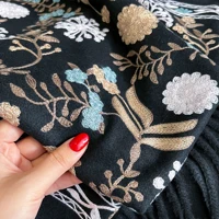 New Winter Warm Cashmere Scarf for Women Embroidery Pashmina Blanket Thick Shawl Wrap Neckerchief Fashion Bufanda Echarpe Poncho - Image 5