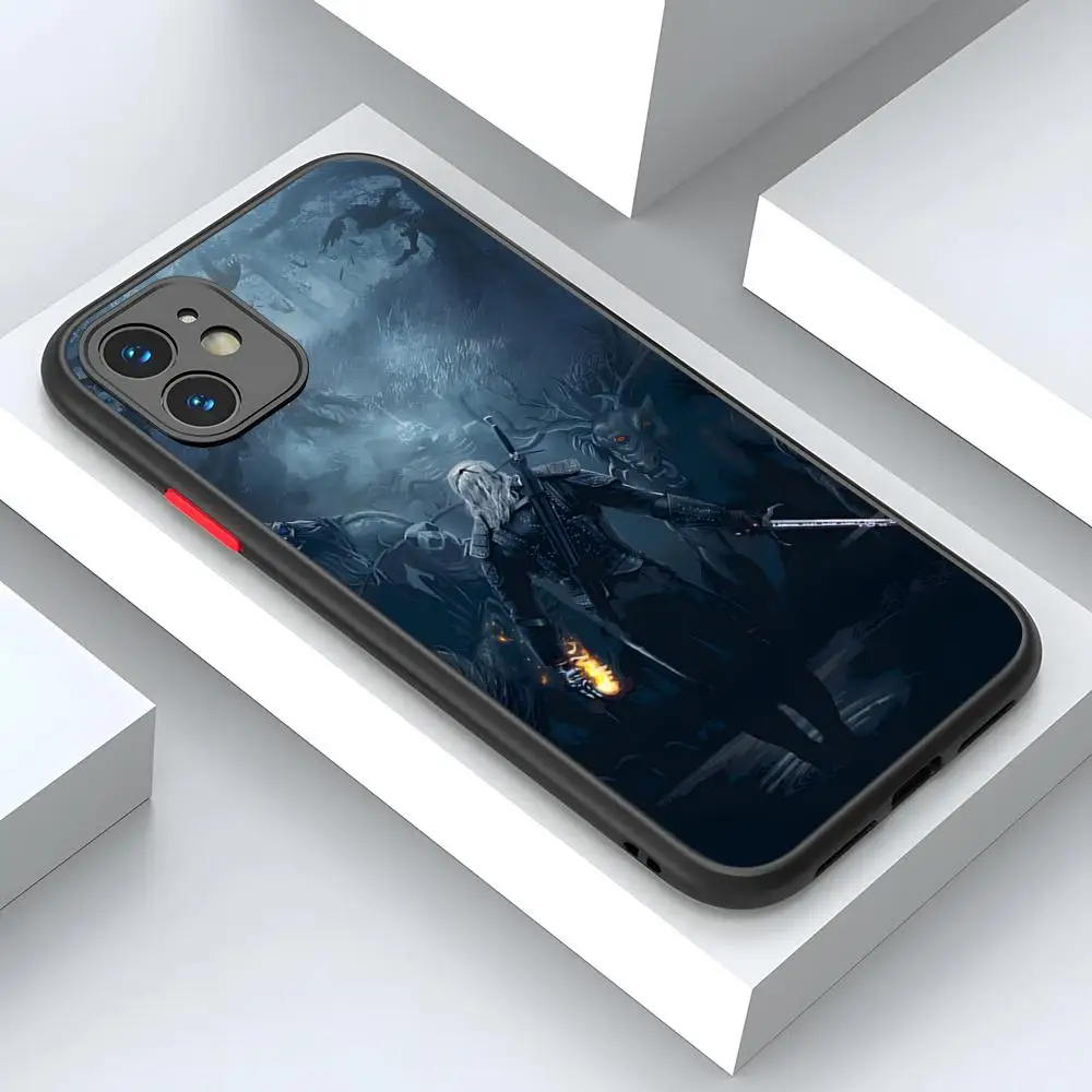 The W-Witcher Game Phone Case Matte Transparent Back For iPhone 15 14 13 12 11 Pro Max X XR XS 8 SE Mini Plus Cover