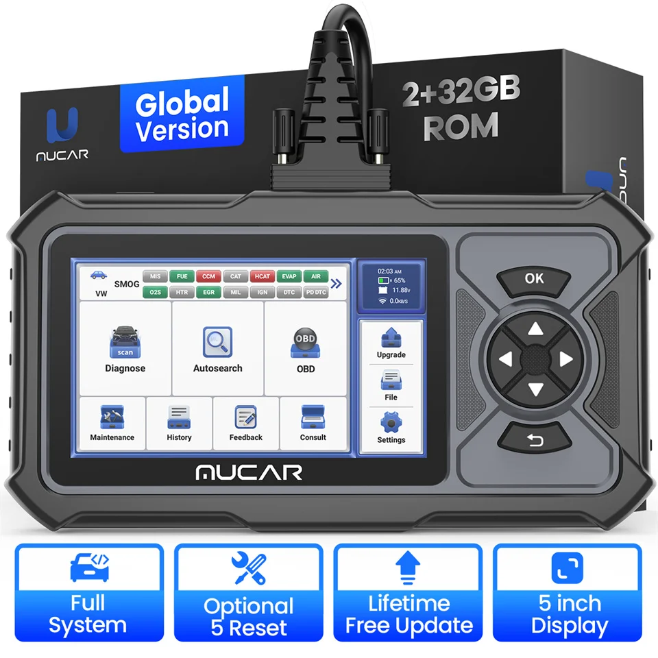 

MUCAR CDE900 Lite Diagnostic Tools Full Systems OBD2 Scanner Optional 5 Resets Mechanics Car Tools Lifetime Free Update