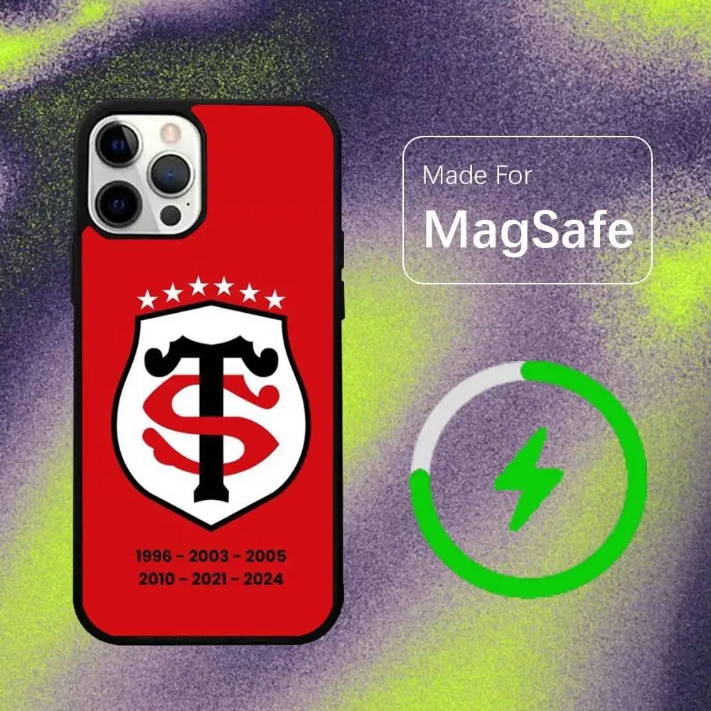 Stade-Toulousain Phone Case For iPhone 16,15,14,13,12,11,Pro,Max,Plus,Mini,SE Rugby French Magsafe Magnetic Wireless Charging