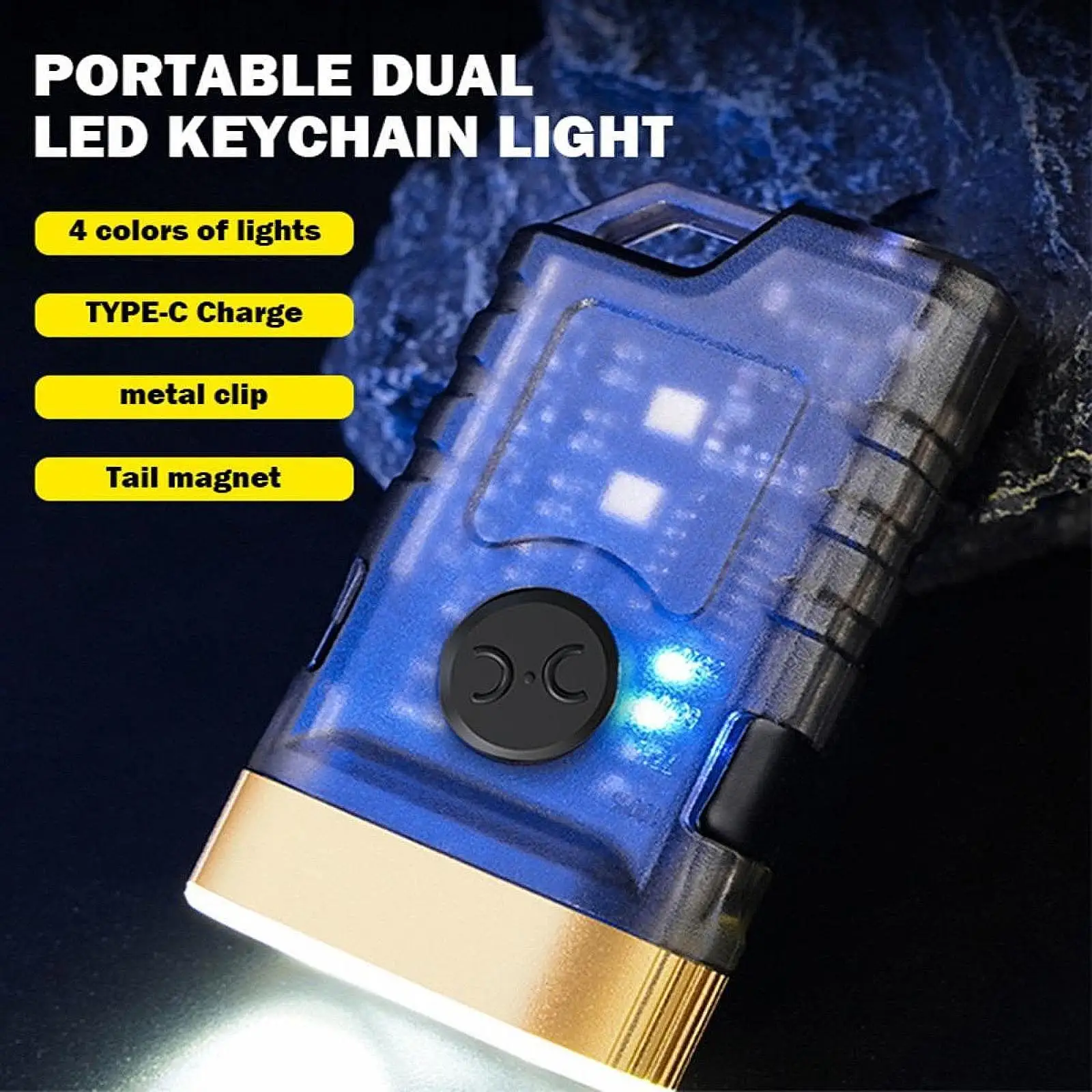 Handheld Torch Clip on Light Adjustable Garden Night Compact