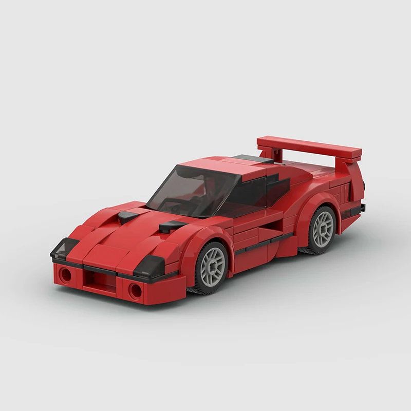 

MOC Building F40 Blocks City Sports Racing Car Vehicle DIY Bricks Toys Christmas Halloween Gift