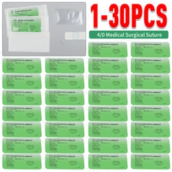 1-30 Uds 4/0 120CM aguja de monofilamento de sutura quirúrgica médica hilo de sutura de simulación quirúrgica de nailon ejercicios de enseñanza de sutura