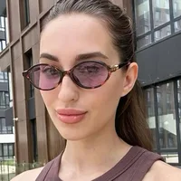 Fashion Oval Retro Sunglasses for Women – Simple Small Frame UV400 Protective Eyewear, Literary Style Luxury Design for Commuting & Travel - Image 4