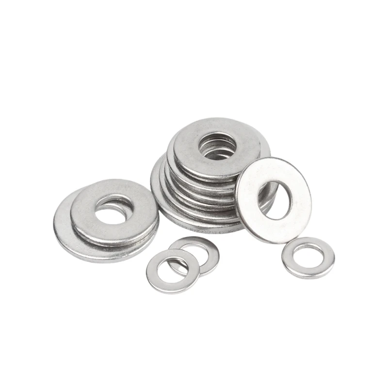 304 Din125 Stainless Steel Flat Washer M3 M4 M5 M6 M8 Stainless Steel Baffle Washer Screw Flat Washer Bolt Metal Washer