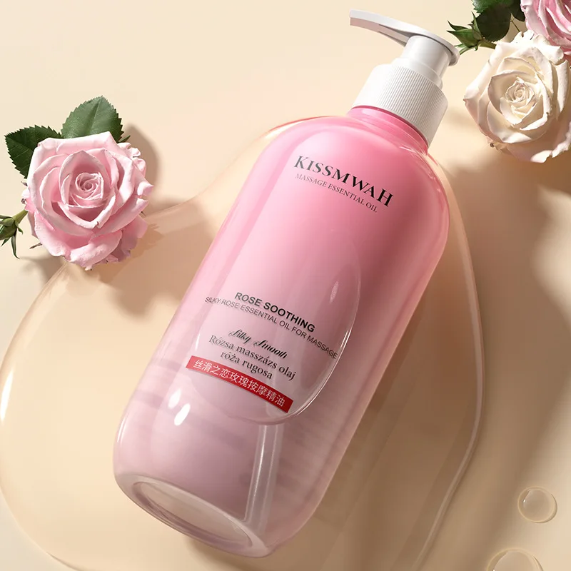 500 مل زيت الورد العطري للعناية بالجسم والعناية بالبشرة وتدليك سبا للزوجين بدون غسل زيت أساسي لتدليك الجسم بالكامل