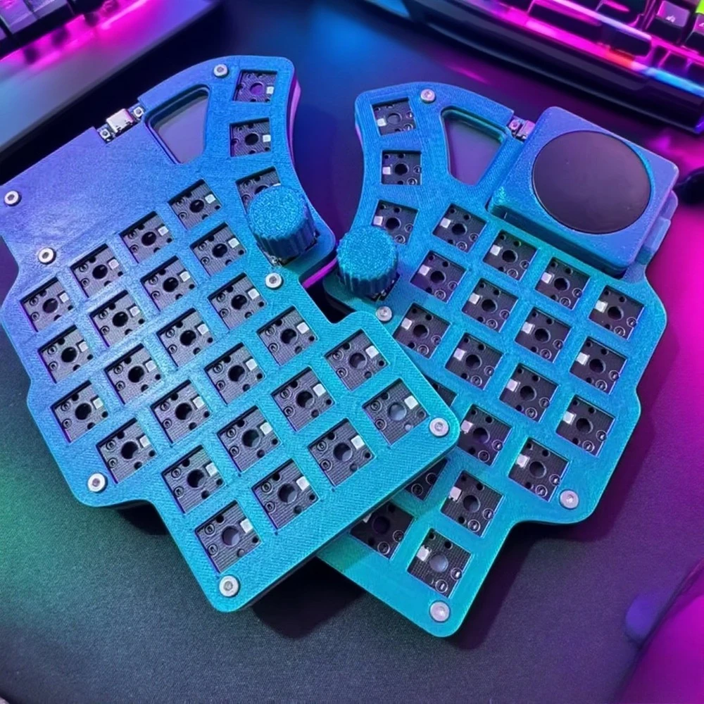 Dilemma Max سبليت مجموعة لوحة المفاتيح Choc/MX مخصص السلكية أحادية الوضع Hotswap مقبض لوحة المفاتيح لوحة اللمس قارورة Teclado ألعاب الملحقات