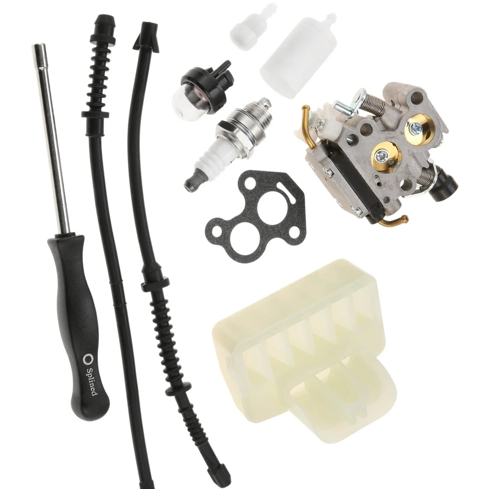 Kit de Carburador 506450501 para Motosierra Husqvarna 435 440 435E 440E 135 140 140E 135E, Compatible con Craftsman 358381800 y