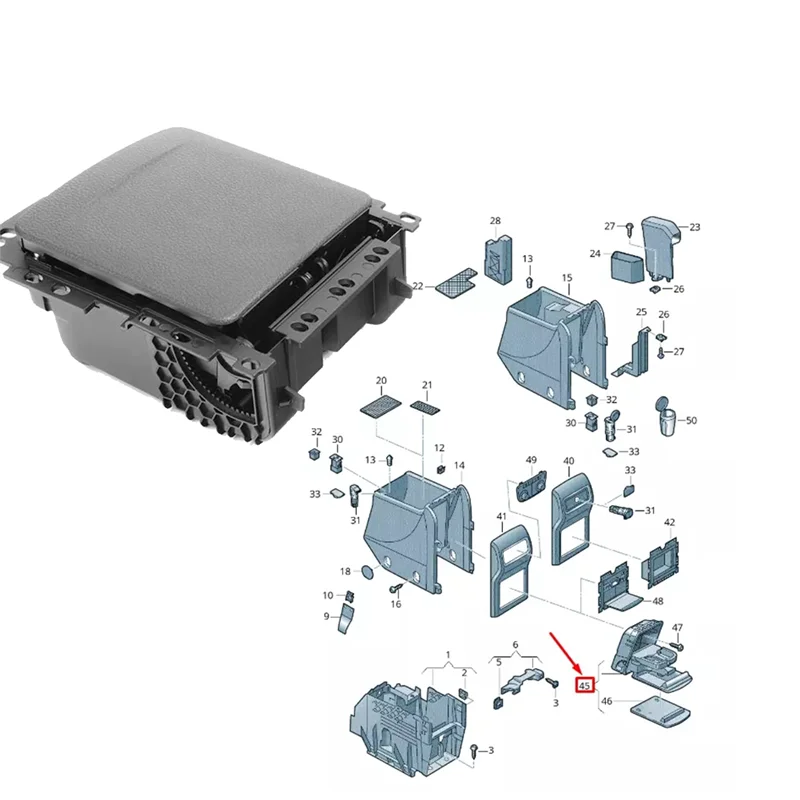 AEE5-Car الخلفية مركز وحدة التحكم حامل الكأس Assy 7N0-862-533-NA2 لشركة فولكس فاجن تيجوان 2009-2017 كوب ماء حامل مشروبات 7N0862533NA2