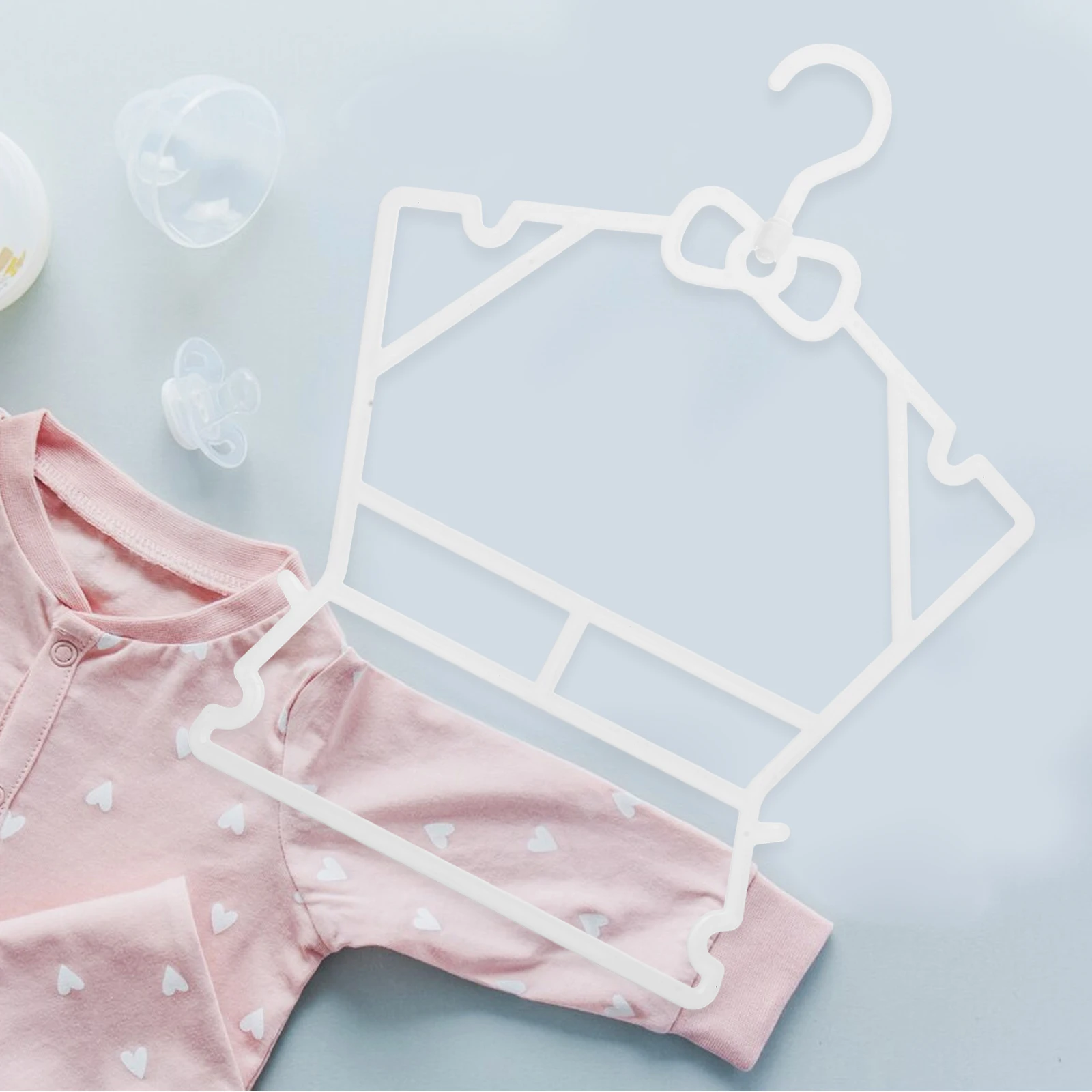 

10Pcs Baby Clothes Hangers Plastic Organizer Toddler Clothing Support White Narrow Hangers for Nursery Laundry Hanger