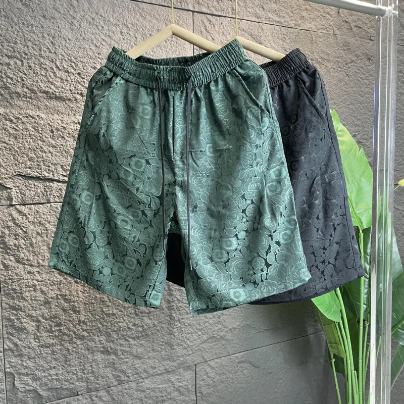 Ijs Zijde Vrijetijdsbroek Zomer Herenmode Strand Cropped Broek Jeugd Straight Vijf Bedrukte Shorts