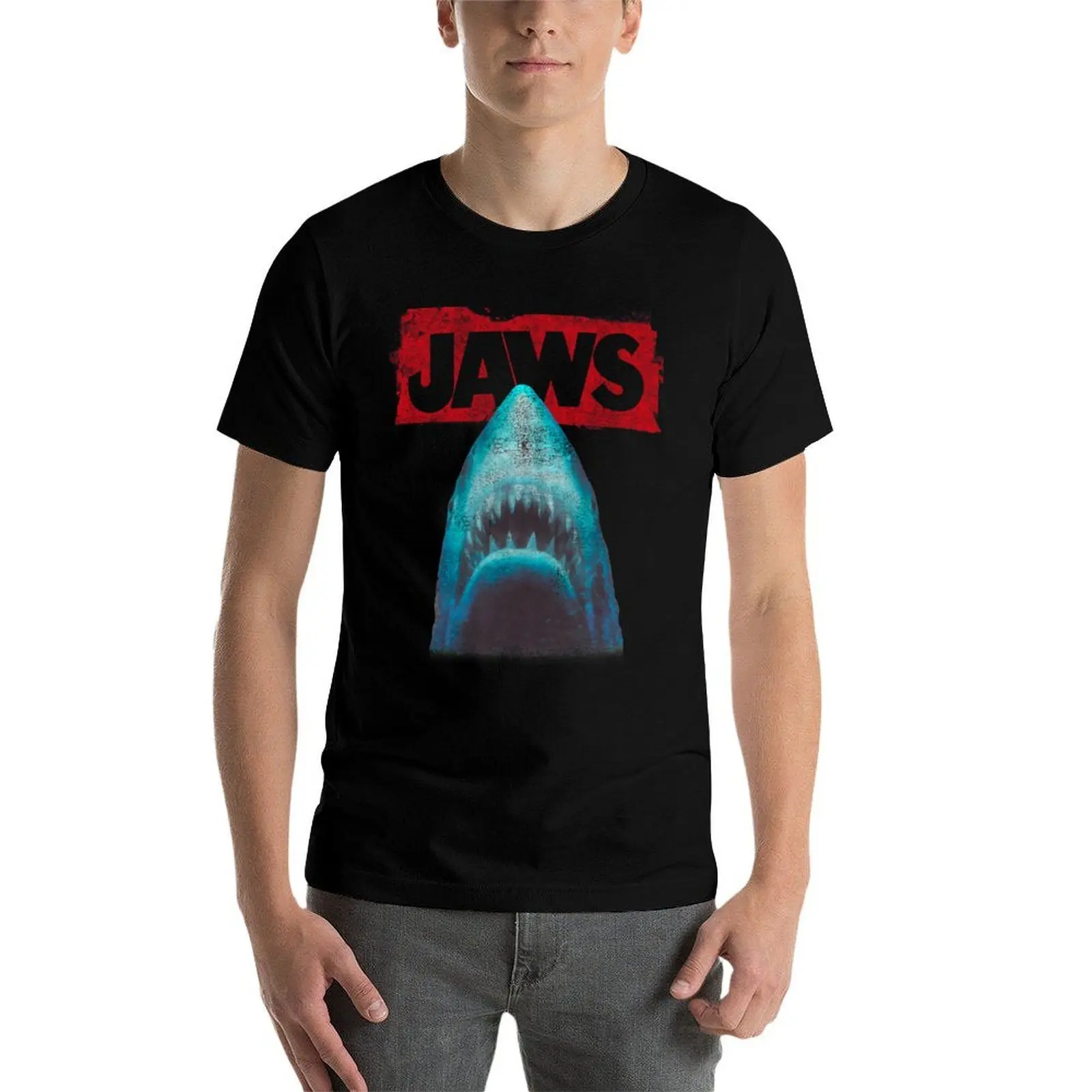 Picture 5: Jaws Distressed Vintage Poster T-Shirt Christmas Theme Tee Top