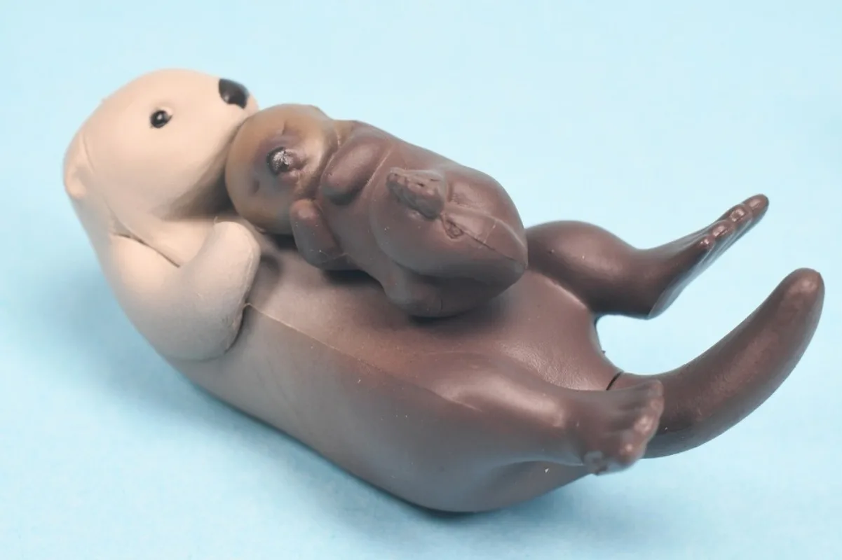 Pra-penjualan Juli 2025 Mainan Kapsul Tarlin Lucu Berang-berang Laut Wajah Rubbin Laut Kombu Bayi Di Perut Angka Ornamen Gashapon Renang