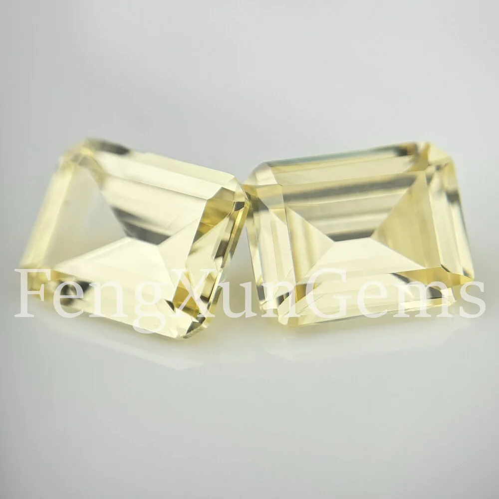 3x5~13X18mm Octangle Shape Emerald Cut L-Yellow CZ Stone Loose Cubic Zircon Gems For Jewelry DIY Simple Luxury Woman’s Gift