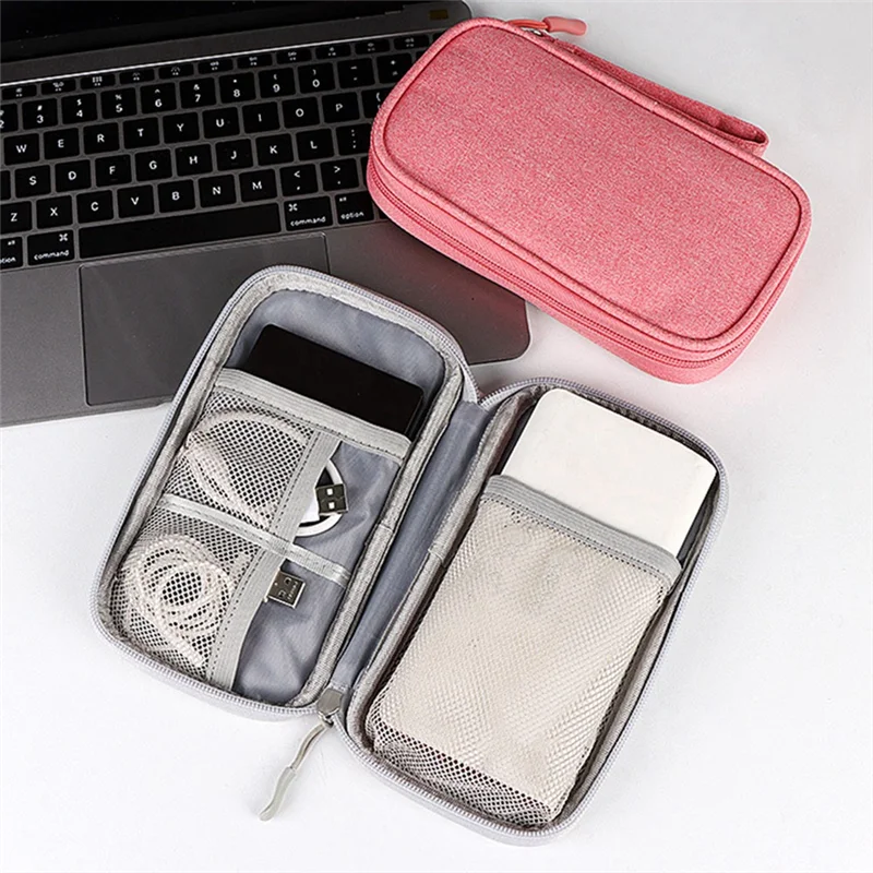 

Портативный кабельный органайзер, водонепроницаемая сумка для хранения для Power Bank, чехол для цифрового кабеля, чехол-держатель для наушников